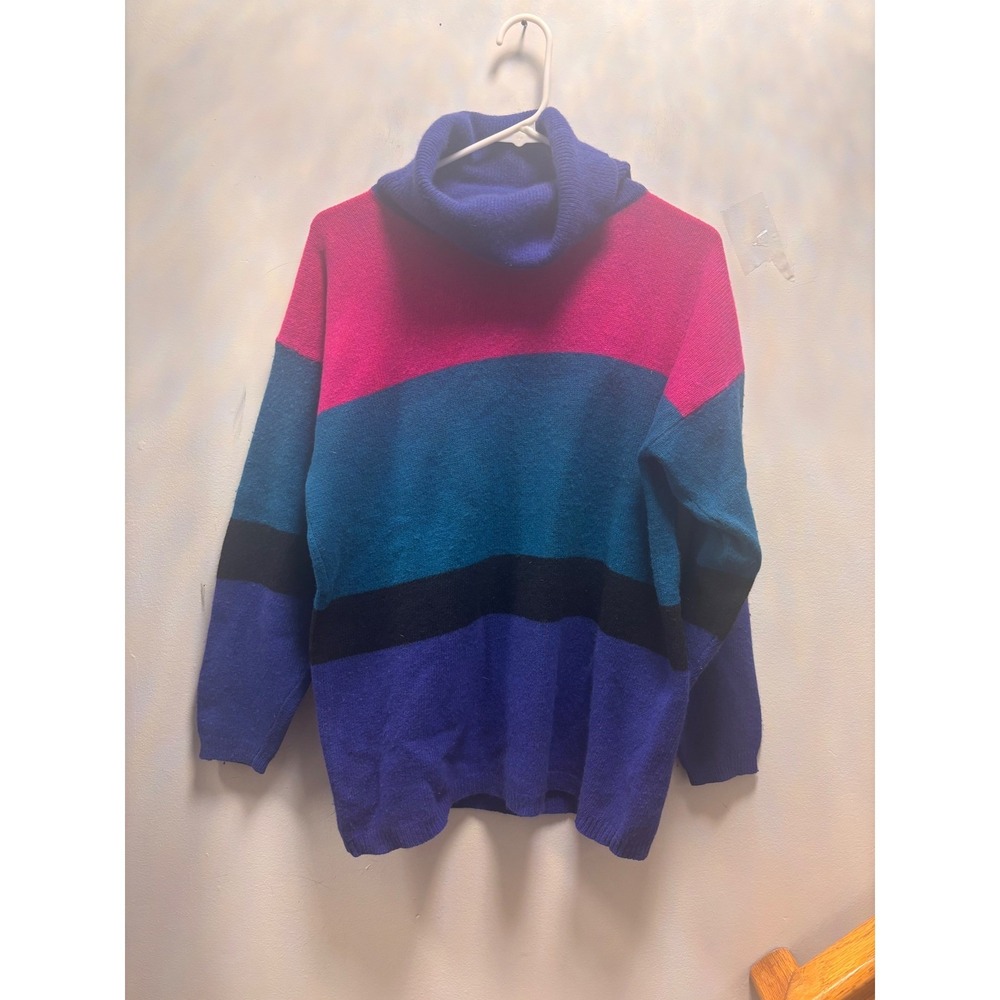 Richard and Company Turtleneck Sweater Womens M Multicolor Excellent Lambswool